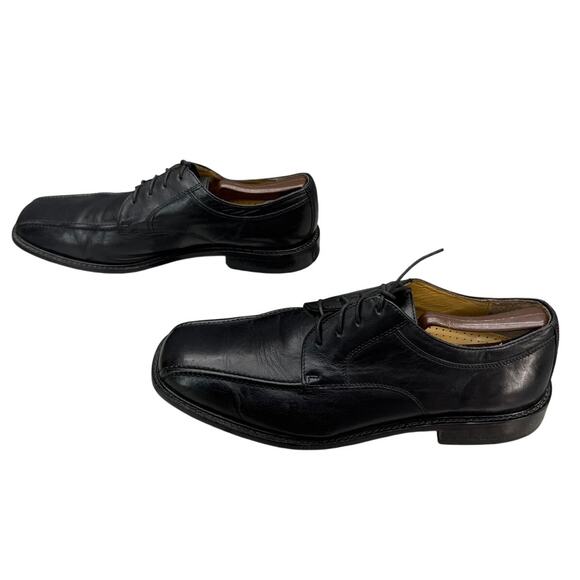 Brass Boot Vintage Black Leather Square Toe Lace Up Oxford Dress Shoe Men 11 - Picture 3 of 8